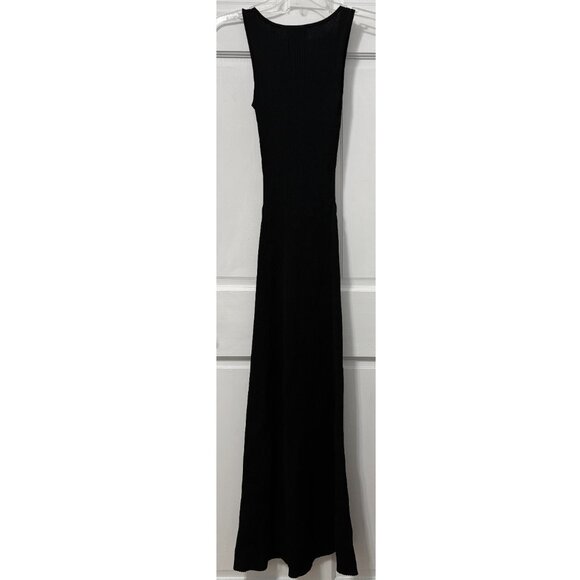 Dissh Billie Midi Dress Black Long Rib Maxi Striped Scoop Neck Knit Tank Small S - Picture 7 of 9
